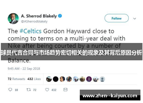 球员代言合同与市场趋势密切相关的现象及其背后原因分析